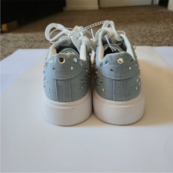 Blue denim Sneakers with Sparkle Accents - Picture 6 of 11